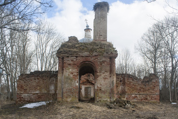 ruined abandoned church