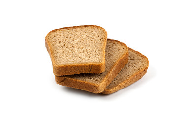Fresh bread isolated on white