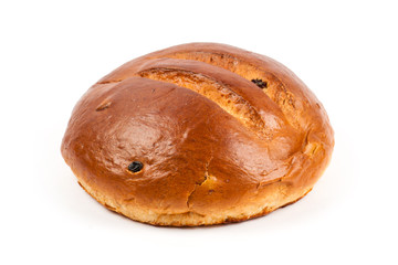 Fresh bun isolated on white background