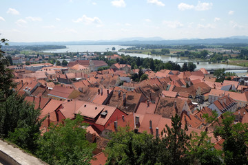 Obraz premium Ptuj, town on the Drava River banks, Lower Styria Region, Slovenia