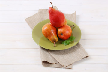 ripe red pears