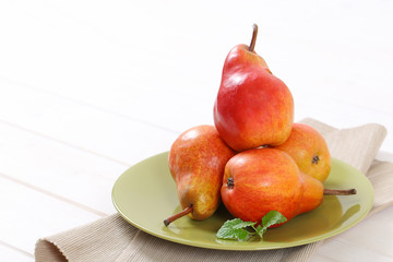 ripe red pears