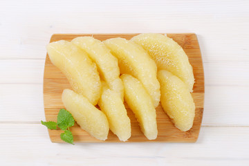 peeled pomelo segments