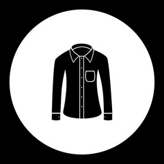 business shirt simple black isolated icon eps10