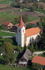 Fototapeta na wymiar Virgin Mary with baby Jesus, Castle in Ptuj, town on the Drava River banks, Lower Styria Region, Slovenia