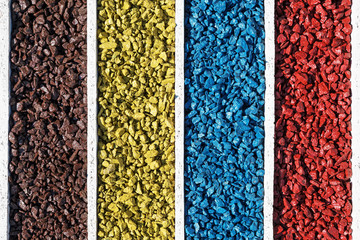 colorful rocks in wooden box, art Aquarium Fish Tank Gravel Stones Color