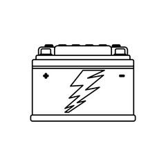 Battery car isolated vector illustration graphic design