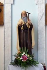 Fototapeta na wymiar Saint Anthony the Great, Parish Church of Saint Anthony of Padua in Lasinja, Croatia on June 21, 2011.