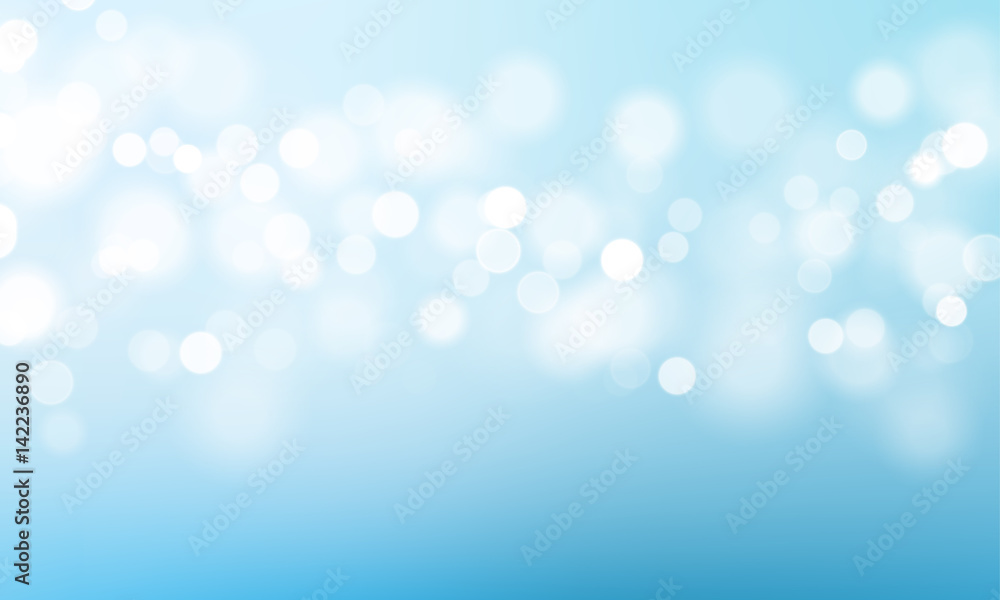 Poster blue light bokeh flare glitter or sparkling vector background
