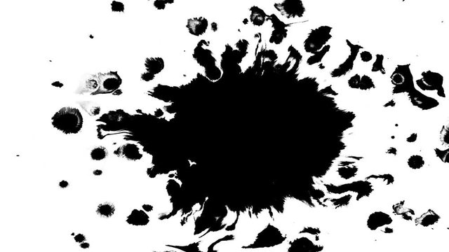 Many ink drops on wet paper 02