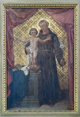 Obraz premium Saint Anthony of Padua, altar in the Parish Church of Saint Joseph in Sisljavic, Croatia on August 23, 2011.