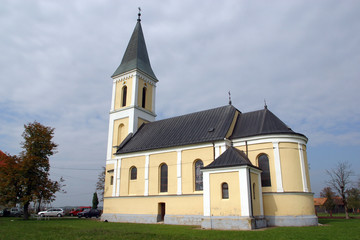 Fototapeta na wymiar Parish Church of Saint Joseph in Sisljavic, Croatia.