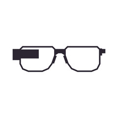 Smart glasses technology vector illustration graphic design