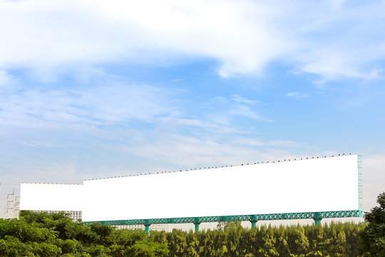 Big And Long Billboard Above The Tree