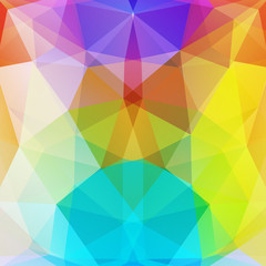 Fototapeta premium Polygonal colorful background. Can be used in cover design, book design, website background. Vector illustration. Yellow, green, blue, red, orange, purple colors.
