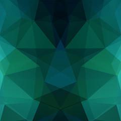 Abstract mosaic background. Triangle geometric background. Design elements. Vector illustration. Green color.