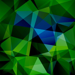 Abstract geometric style business background Vector illustration. Green, blue, black colors