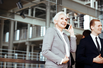 Businesswoman talking on cellphone