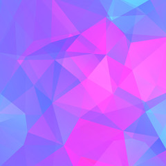 Polygonal vector background. Can be used in cover design, book design, website background. Vector illustration. Pink, blue colors.