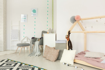 Cozy, scandi style child bedroom