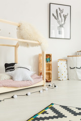 White child room with bed