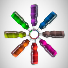 pop soda drink multi favor and colorful.