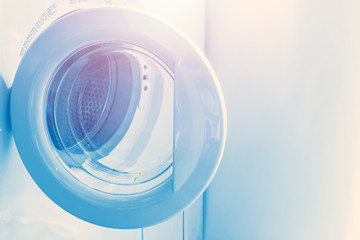 Front Load Washer or Washing Machines, Modern lifestyle home technology for cleaning clothes.