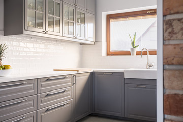 Kitchen with a window