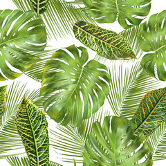 Tropical leaves pattern © purplebird