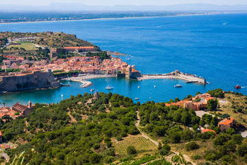 Fototapeta premium View Of Collioure, Languedoc-Roussillon, France, french catalan coast