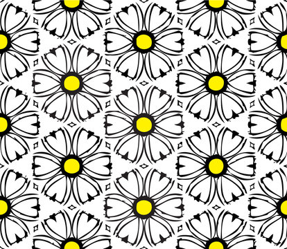 Flower Pattern Daisy Hearts color bbi