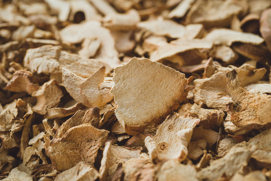 Dried Herbal, Galangal herb sliced.