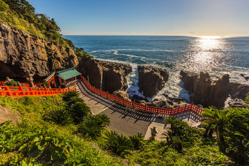 Udo jingu, a Shinto shrine located on Nichinan coastline, Kyushu, Japan