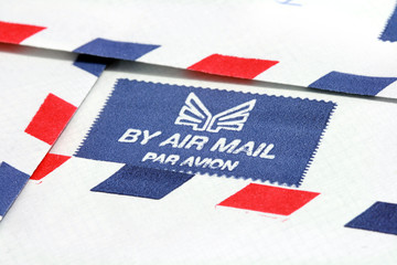 Fototapeta na wymiar Close up of post envelopes