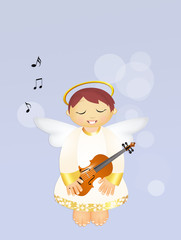 cute Angel with violin