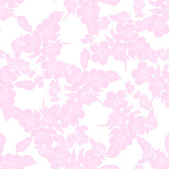 Twig cherry blossoms. Seamless