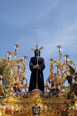 Jesús cautivo en la procesión de la semana santa de Sevilla
