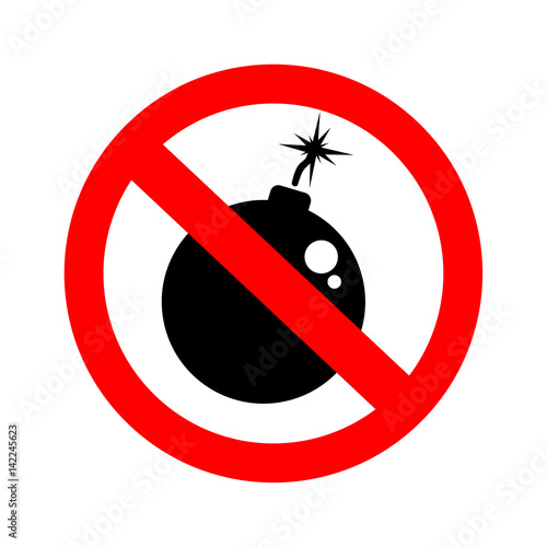 "No explosive sign." Imágenes de archivo y vectores libres de derechos
