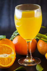 Natural fresh tangerine juice