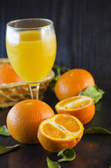 Natural fresh tangerine juice