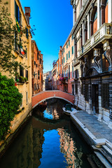 Fototapeta na wymiar A beautiful summer day in idyllic Venice