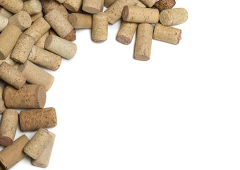  wine corks on white