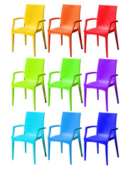 colour  plastic chair