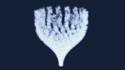 3d illustration of particle shape