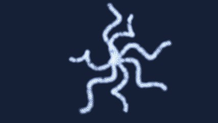 3d illustration of particle shape