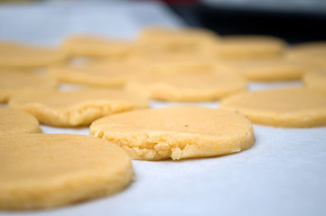 Creating and kneading the dough for gingerbread