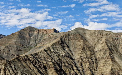 Panorama of the beautiful mountains that surround Leh - Ladakh, Jammu and Kashmir, India. Tibet