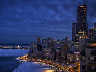 Fototapeta premium A Winter Evening In Chicago