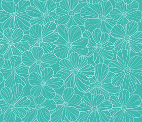 Pattern Flowers Blue