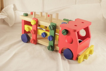 Toy car designer and tools, a hammer for children